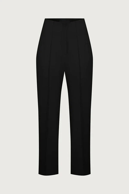 Exquisite and Fashionable High Waist Pocketed Straight Leg Pencil Pants