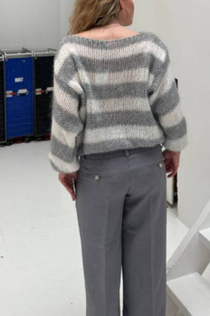 Cotton Candy Navy Stripe Knit Jumper