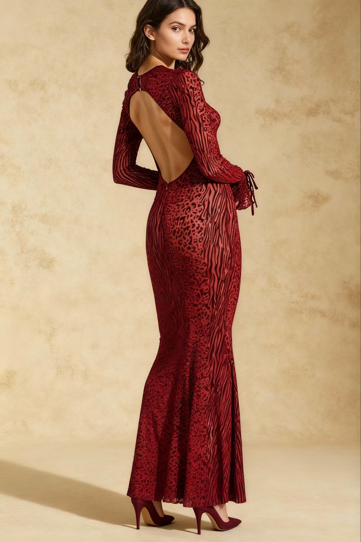 Leopard Print Party Maxi Dress
