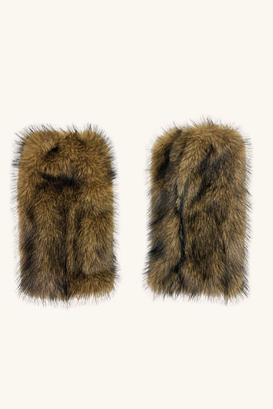 Raccoon Faux Fur Mid Calf Boot Cuffs