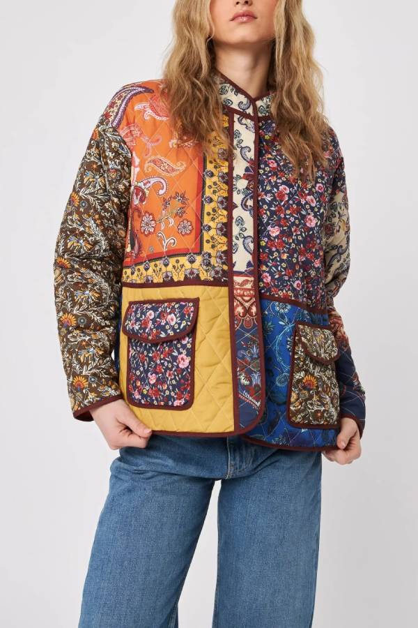 Boho Patchwork Floral Quilted Jacket