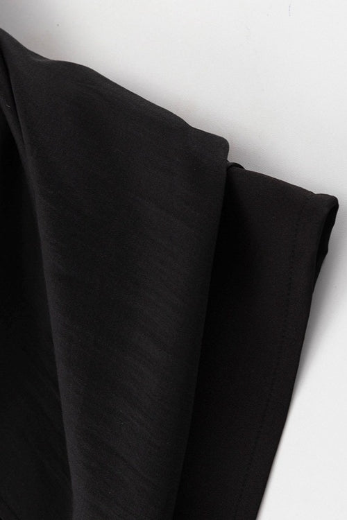 Double Layer Sheer Black High Slit Bodycon Skirt