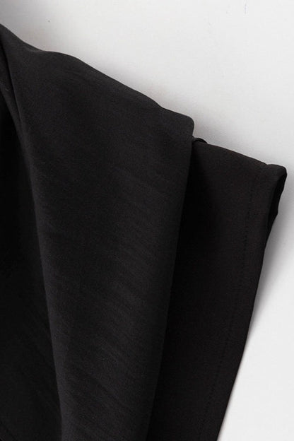 Double Layer Sheer Black High Slit Bodycon Skirt