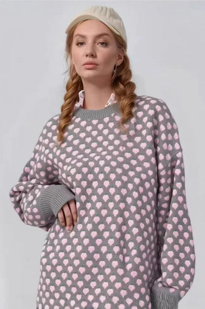 Strawberry Jacquard Knit Sweater