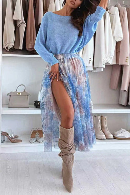 Boat Neck Bow Back Cut Out Pullover Sweater