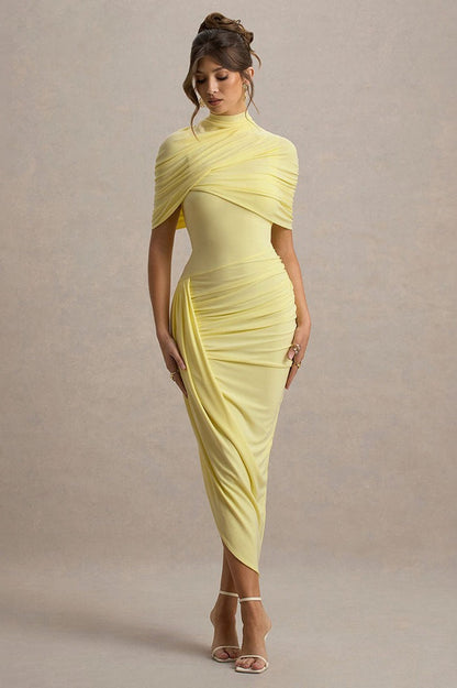 Slim Ruched Backless Chic Formal Dress