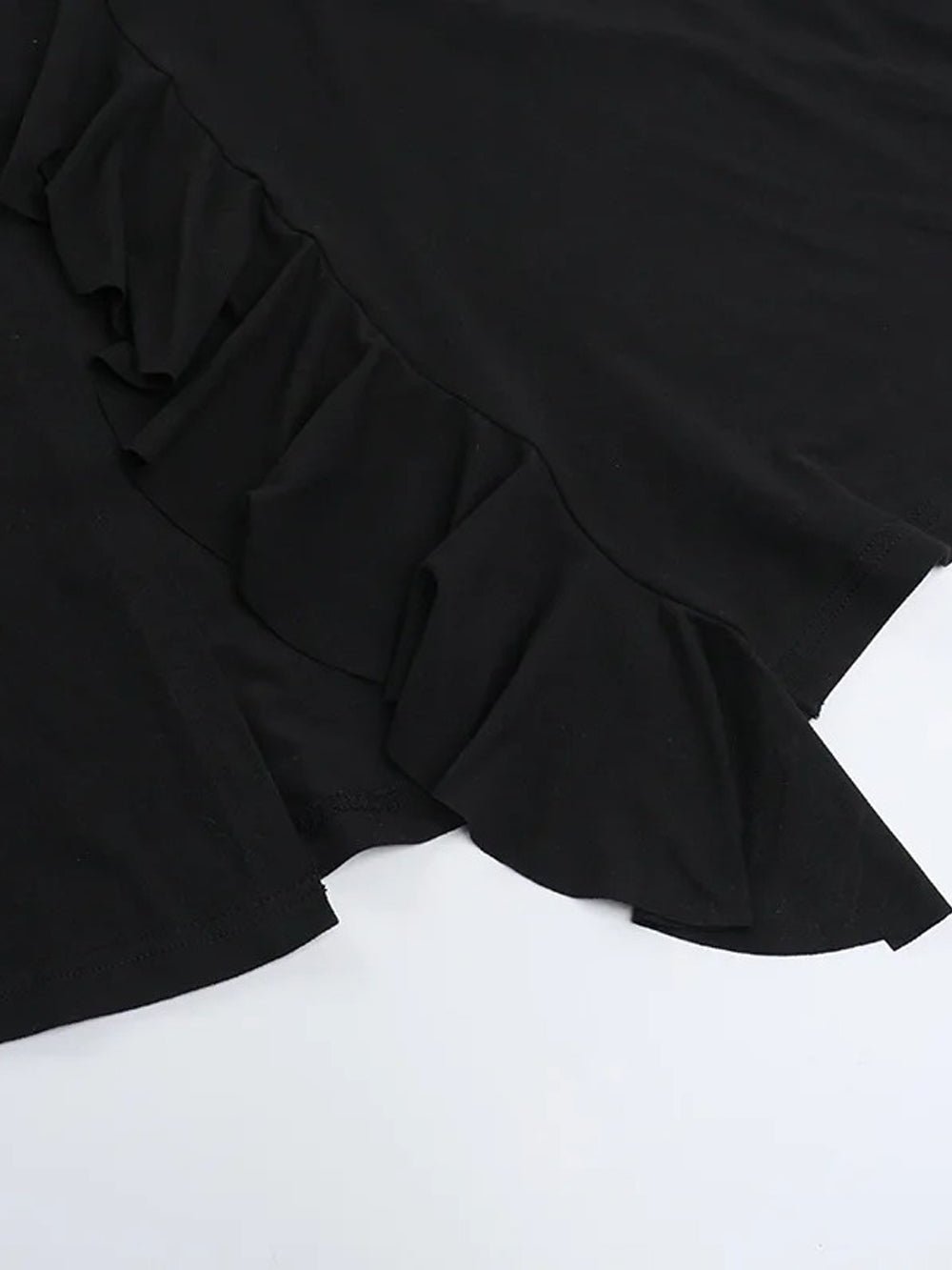 Cowl Neck Spaghetti Strap Side Ruffle Drape Bodycon Maxi Dress