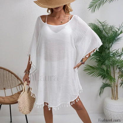 Floral Chiffon Short Sleeve Cover Up