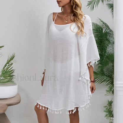 Floral Chiffon Short Sleeve Cover Up