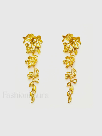 Floral Fringed Earrings