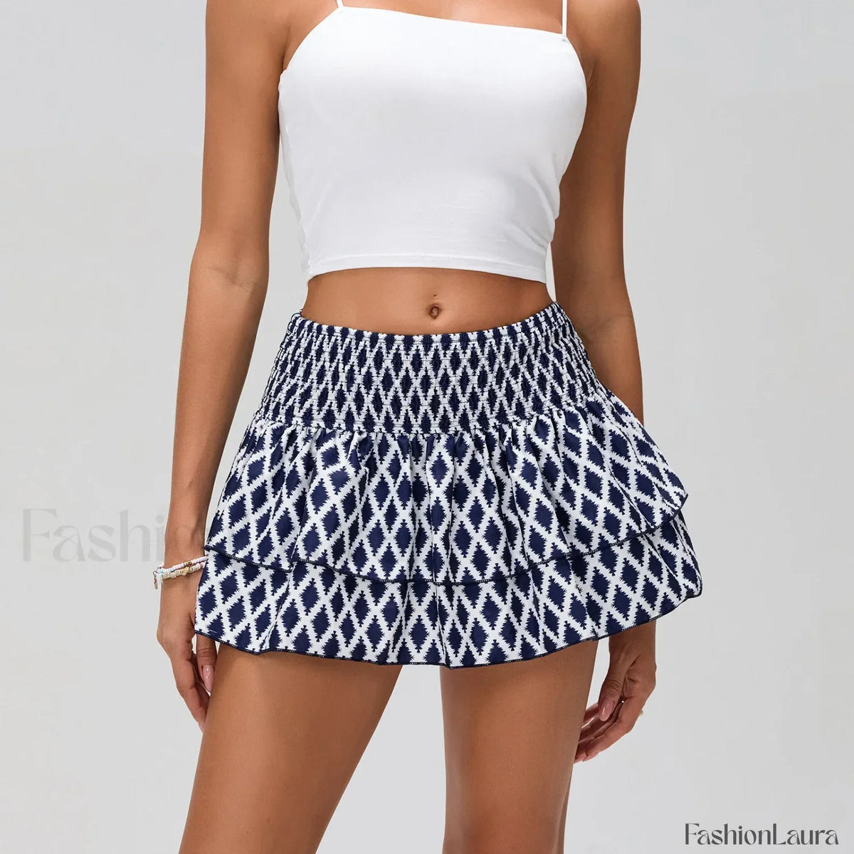 Floral Pleated Bohemian Mini Skirt