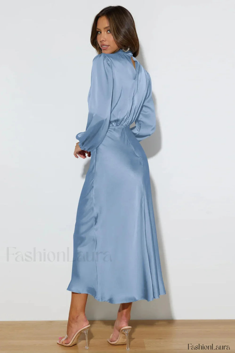From The Source Charming High Neck Bridal Dress