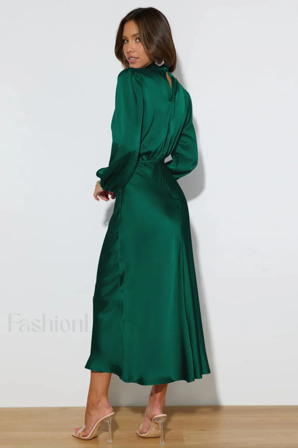 From The Source Charming High Neck Bridal Dress