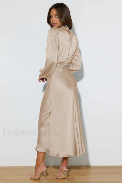 From The Source Charming High Neck Bridal Dress
