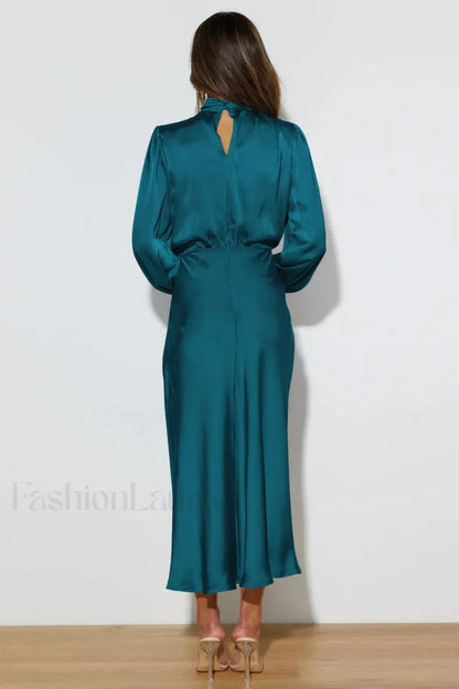 From The Source Charming High Neck Bridal Dress