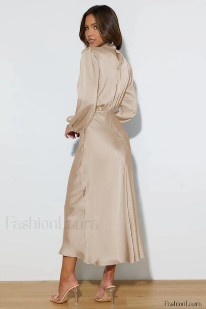 From The Source Charming High Neck Bridal Dress