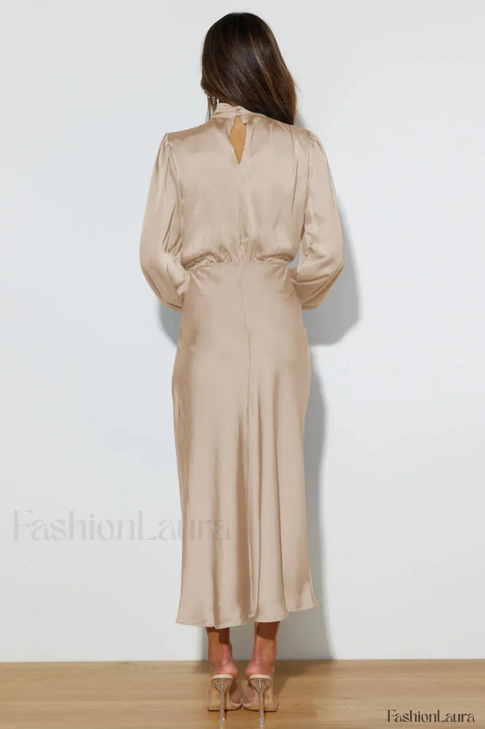 From The Source Charming High Neck Bridal Dress