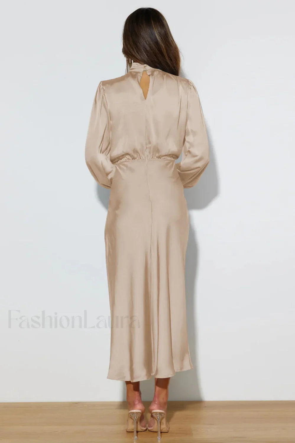 From The Source Charming High Neck Bridal Dress