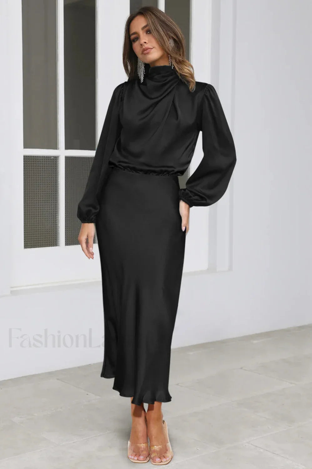 From The Source Charming High Neck Bridal Dress