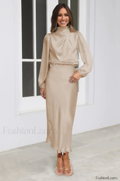From The Source Charming High Neck Bridal Dress