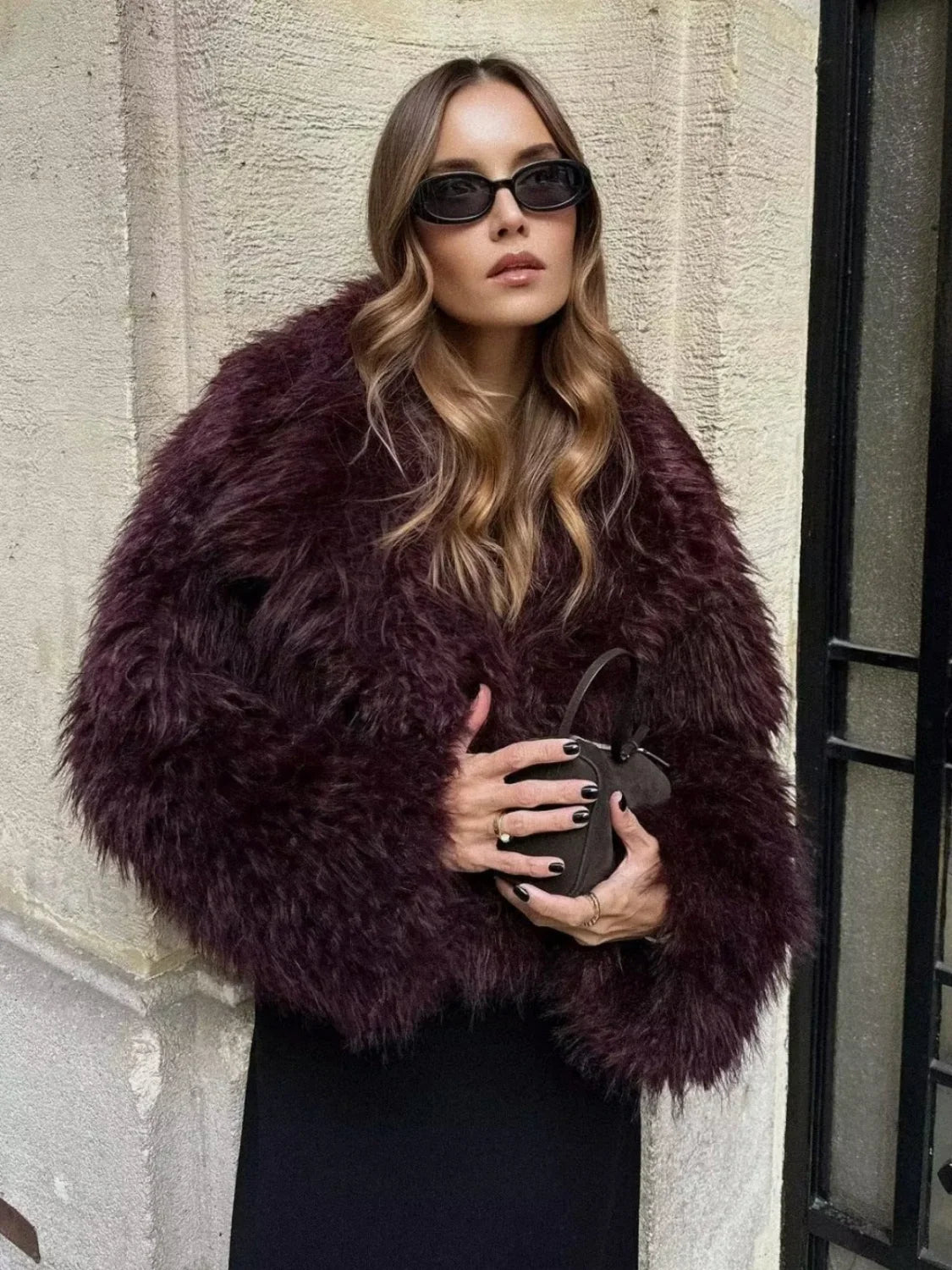 Fuzzy Faux Fur Short Coat