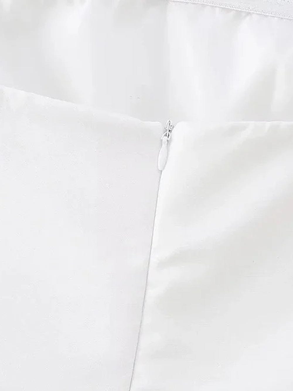 Strapless Princess Seam Flap Pocket Fit and Flare Mini Dress