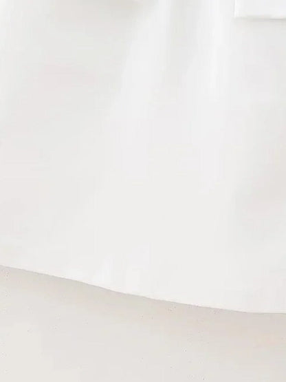 Strapless Princess Seam Flap Pocket Fit and Flare Mini Dress