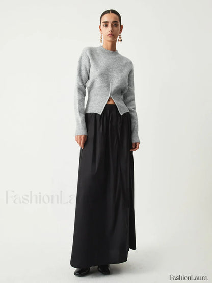 Half Zip Graceful Fuzzy Sweater