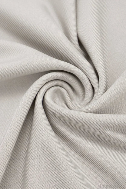 Knit Halter Neck Deep U-Neck Handkerchief Hem Tie Detail Mini Dress
