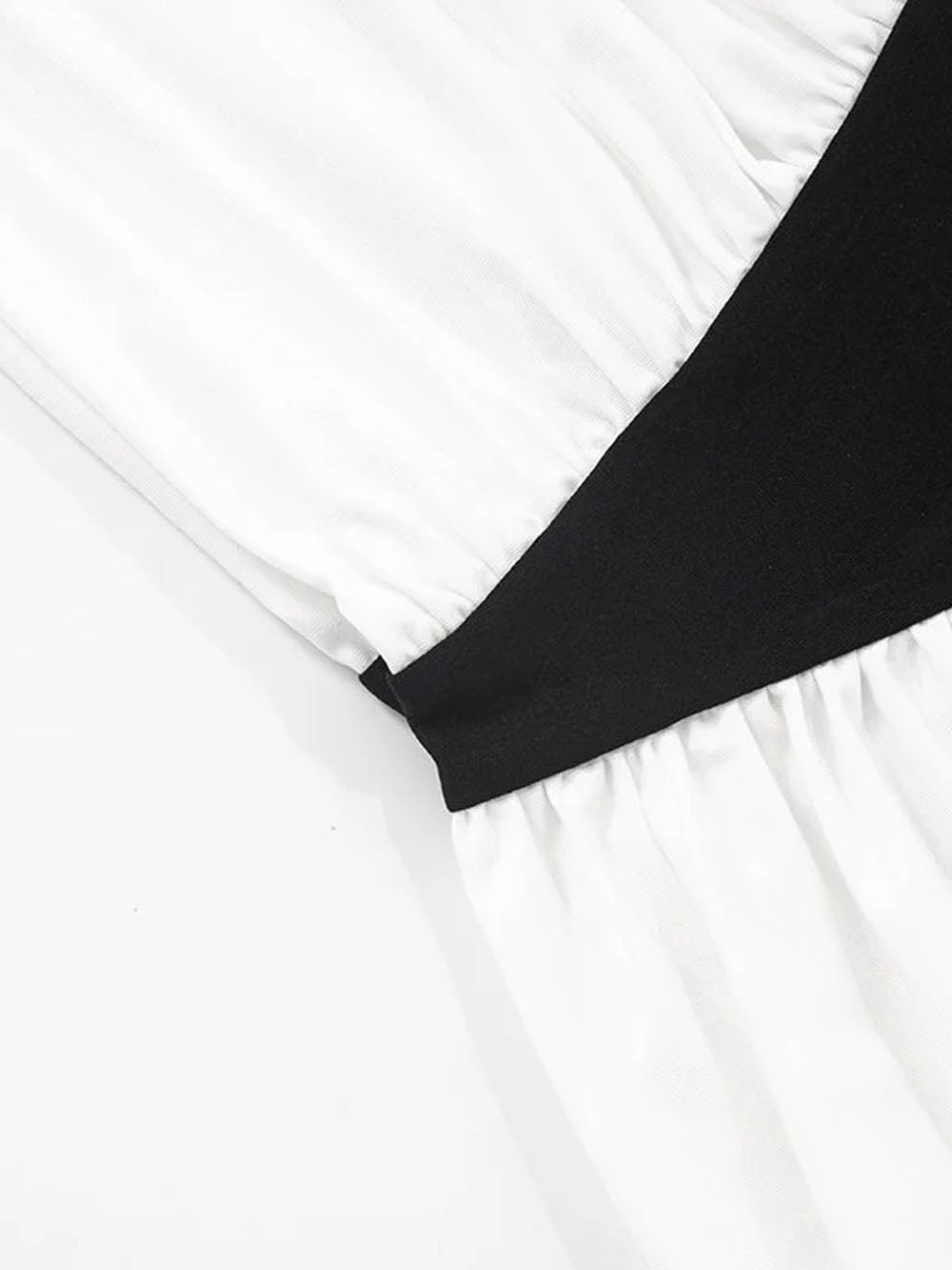 Black Mock Neck Cold Shoulder Ruched Side Panel Bodycon Mini Dress