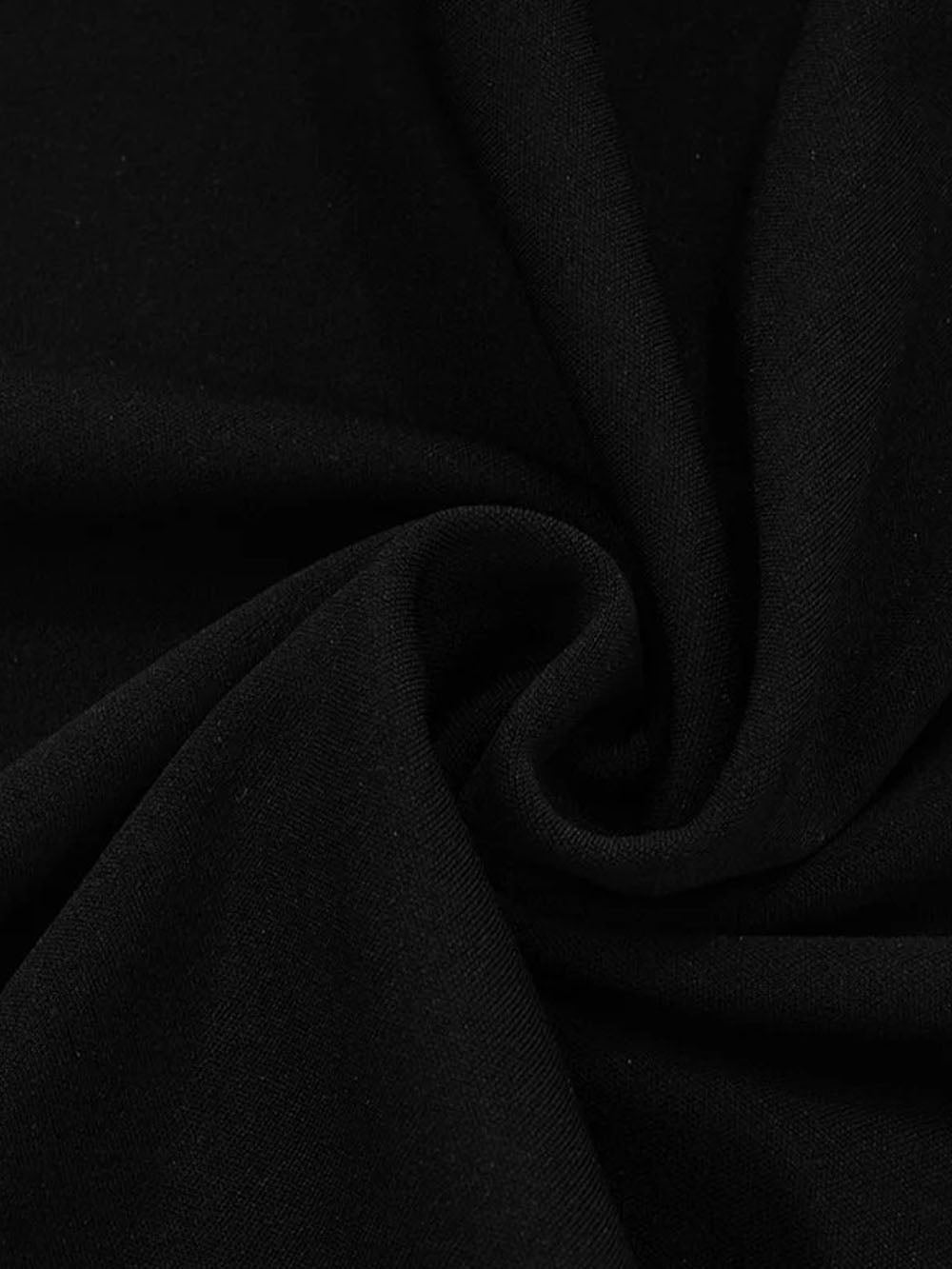 Black Mock Neck Cold Shoulder Ruched Side Panel Bodycon Mini Dress