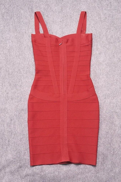 Red Wine Bandage Sweetheart Neck Criss Cross Bodycon Mini Dress