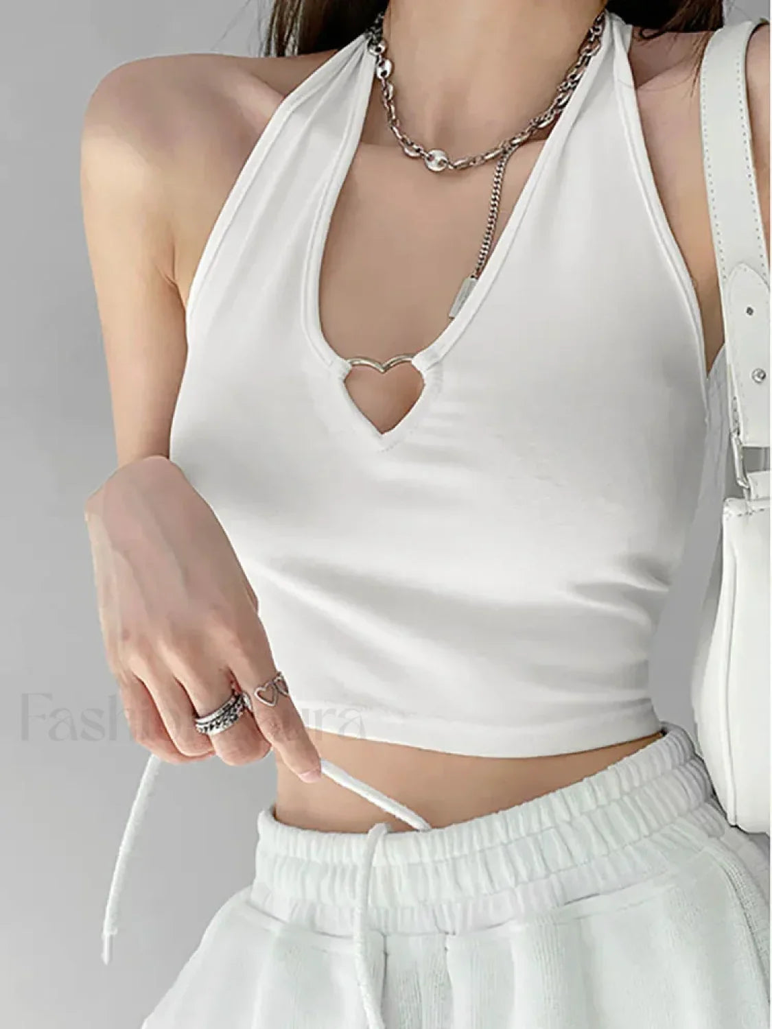 Heliar V-neck Cropped Knitted Tank Top