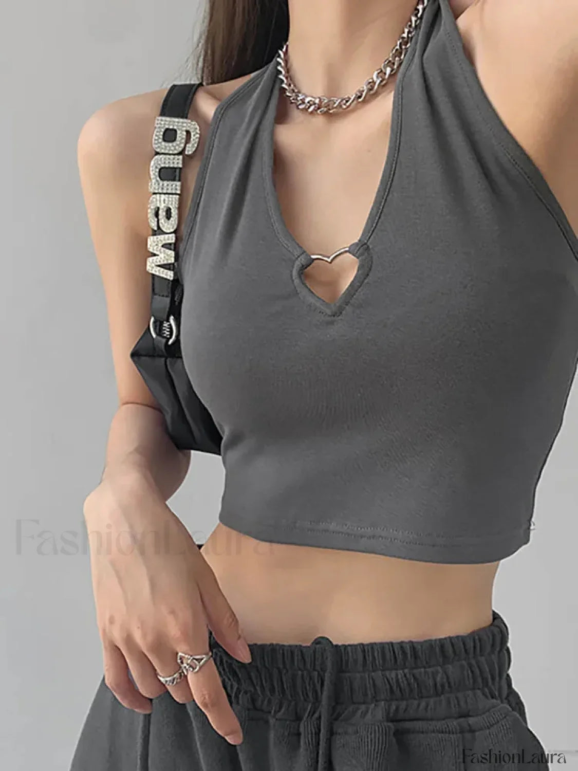 Heliar V-neck Cropped Knitted Tank Top
