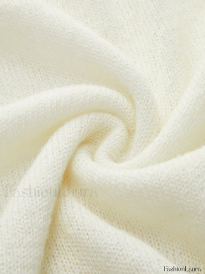 Hollow Draped Snug Knit Top