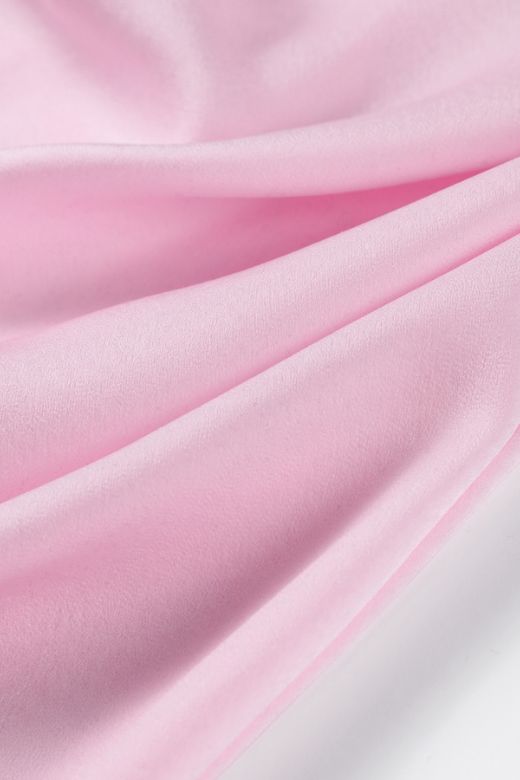 Dusty Pink Strapless Corset Ruched Waist Satin Bodycon Midi Dress