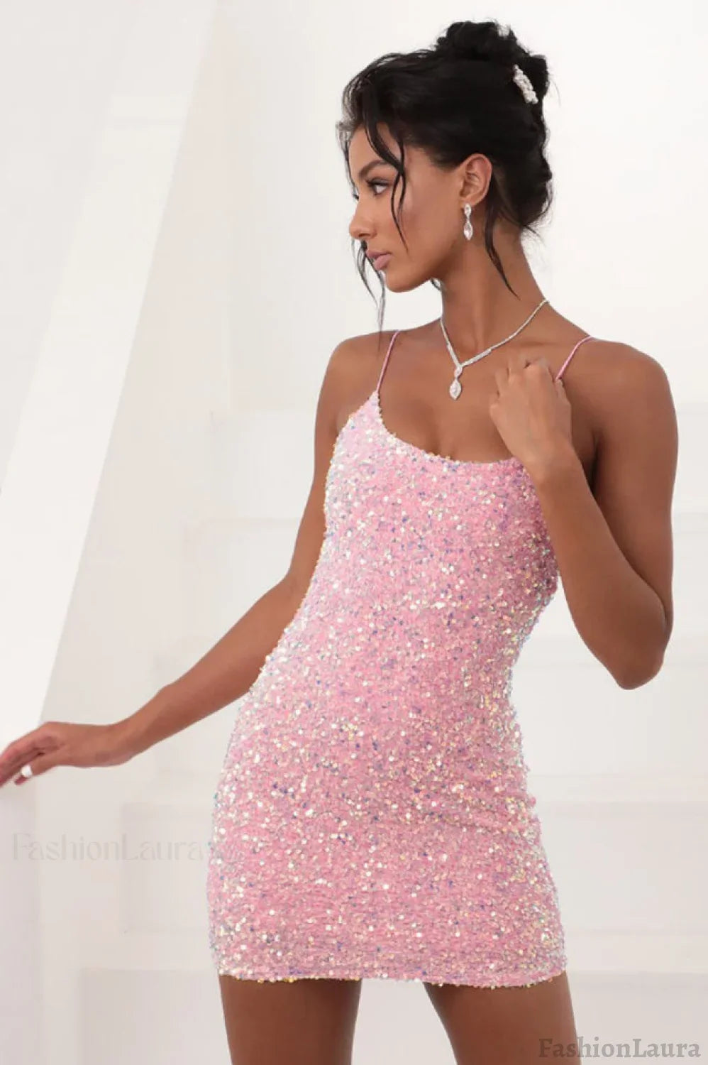 Iridescent Sequin Stylish Bodycon Dress