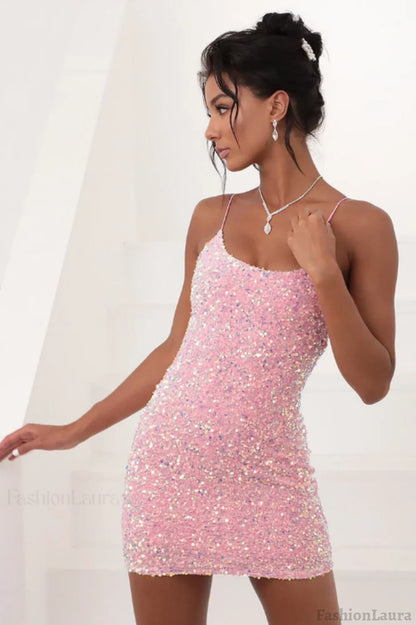 Iridescent Sequin Stylish Bodycon Dress