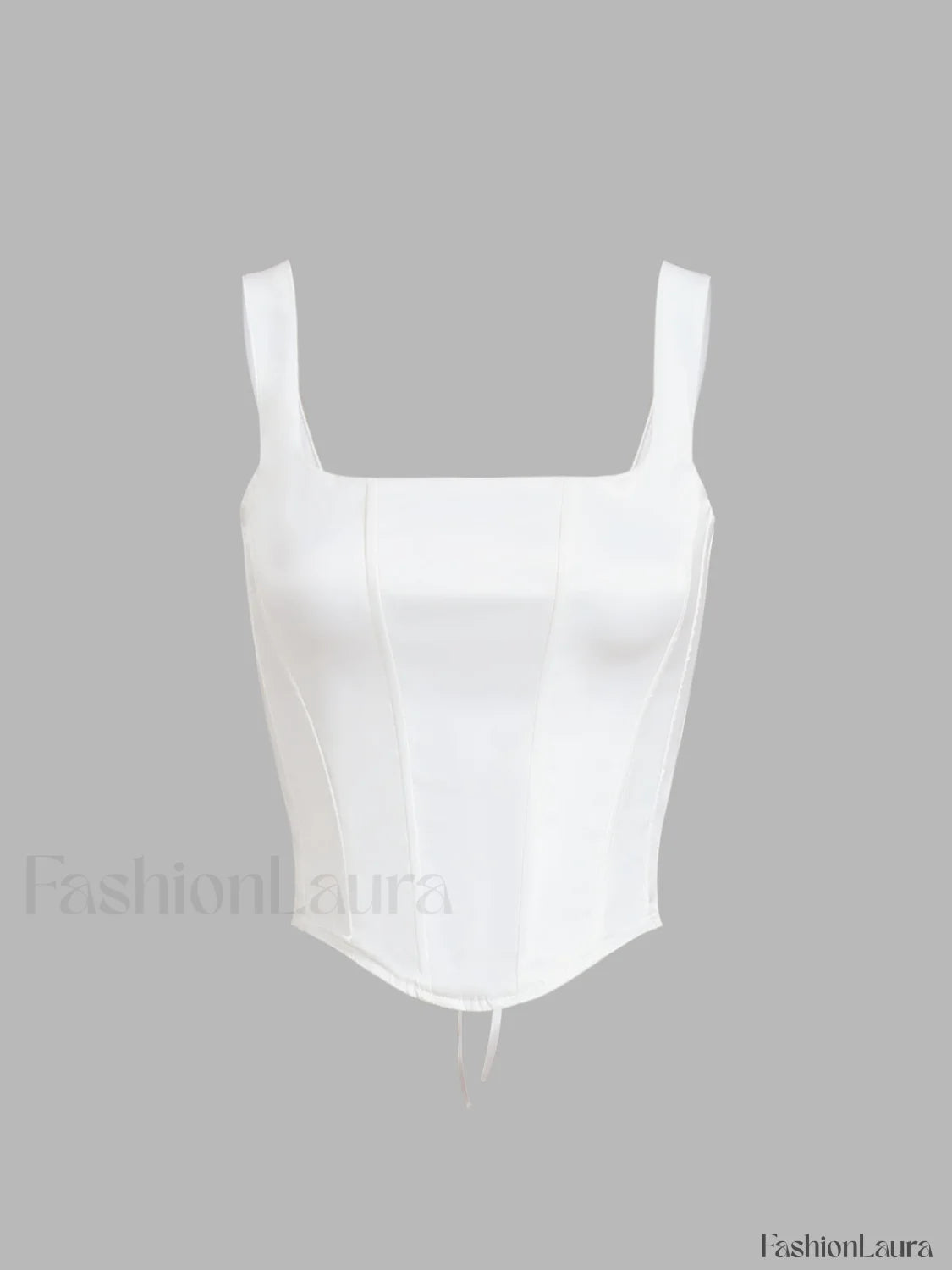 Ivory Glow Tied Crop Corset Top