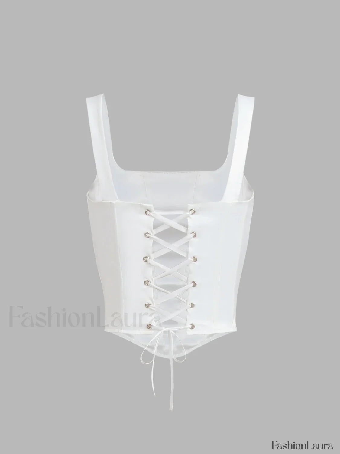 Ivory Glow Tied Crop Corset Top