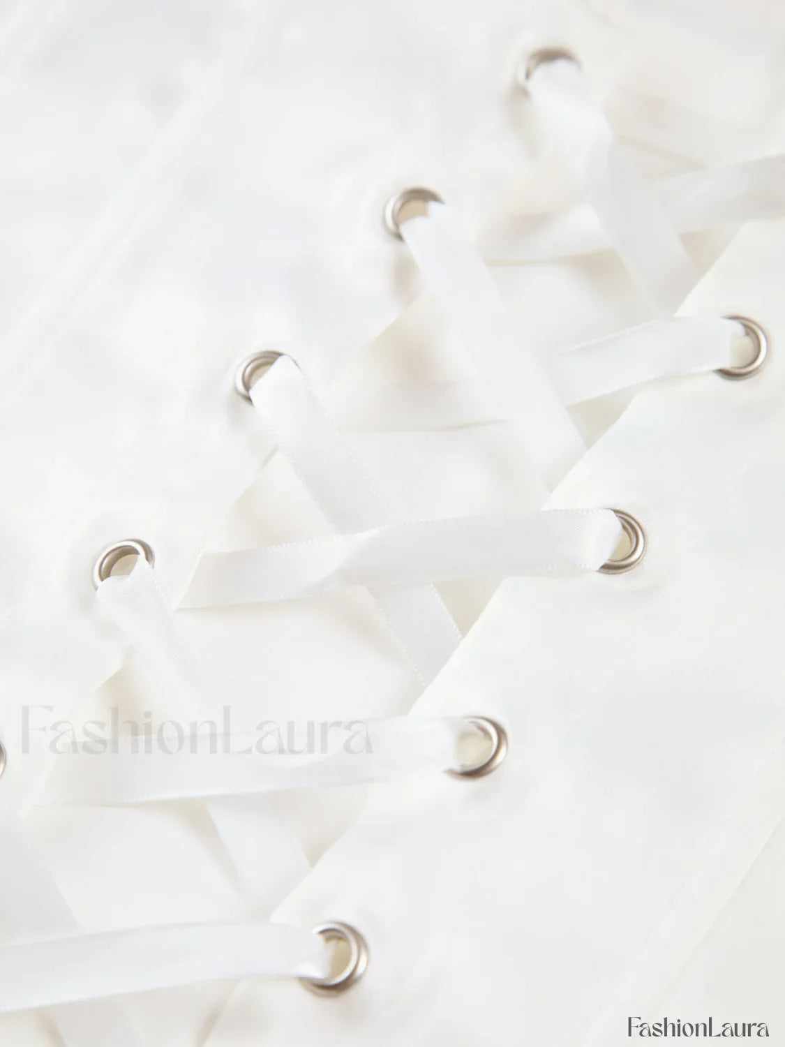 Ivory Glow Tied Trendy Crop Corset Top