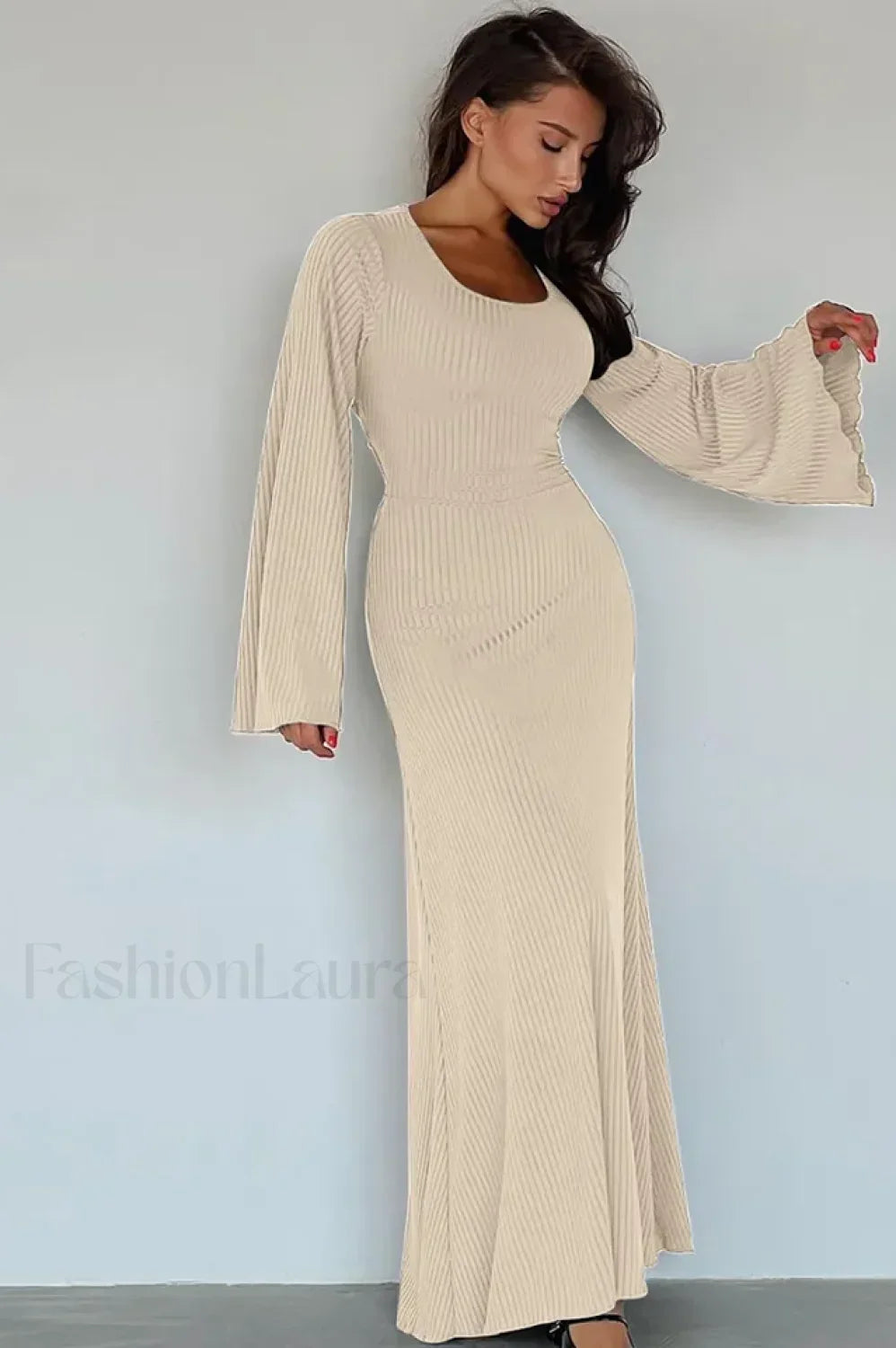 Jaye Long Stylish Sleeve Maxi Dress