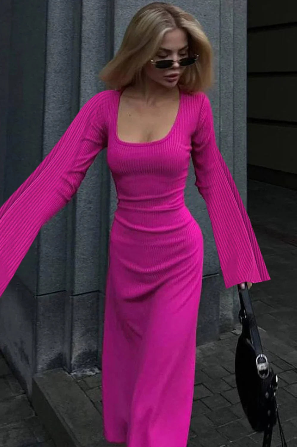 Jaye Long Stylish Sleeve Maxi Dress