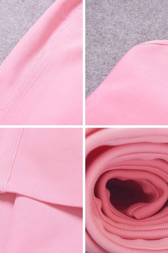 Dusty Pink One Shoulder Sleeveless Bodycon Midi Dress
