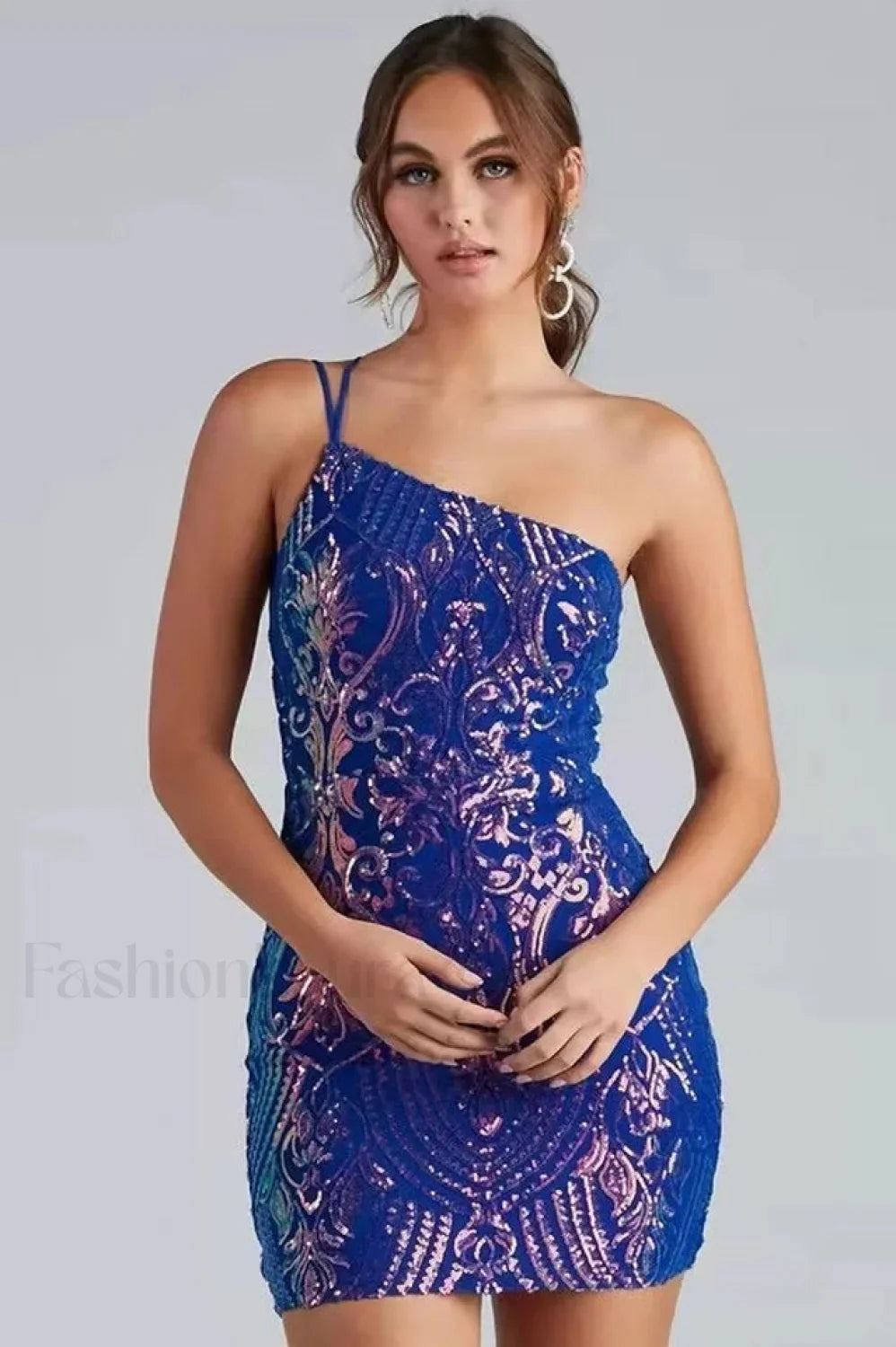 Karla Sequin Iridescent Charming Bodycon Party Dress