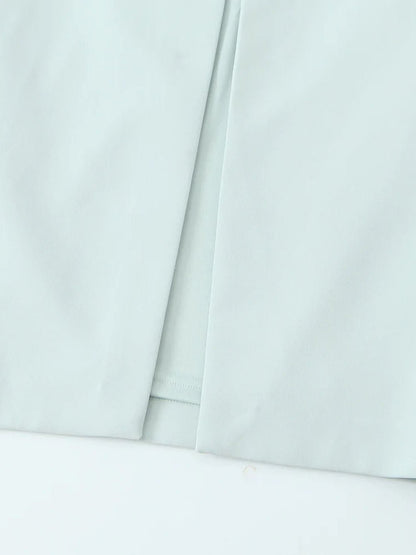 Blue Strapless Side Bow Cut Out Sheath Column Midi Dress