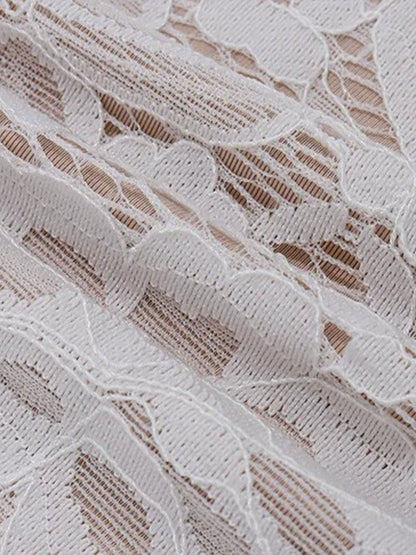 Lace Strapless Corset Boned Draped Wrap Eyelash Hem Mini Dress