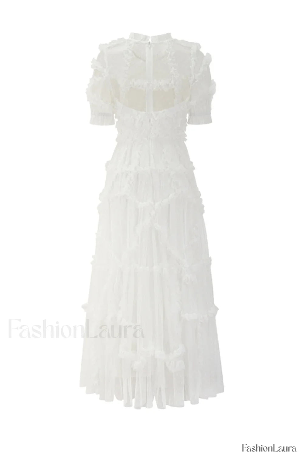 Kinley Ruched Ruffle Charming Hem Maxi Dress