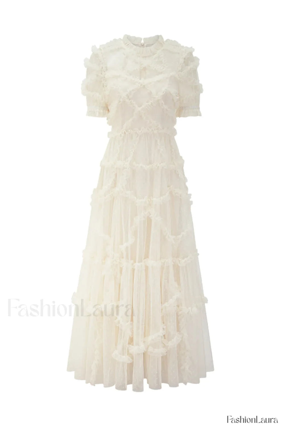 Kinley Ruched Ruffle Charming Hem Maxi Dress