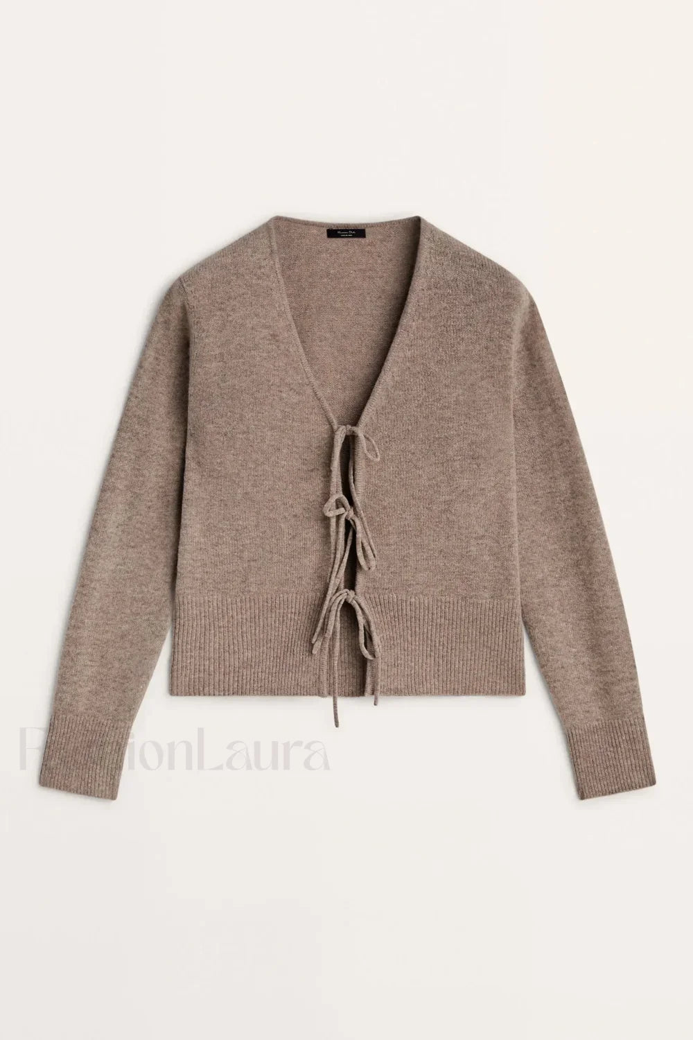 Knot Design Wool Blend Cardigan